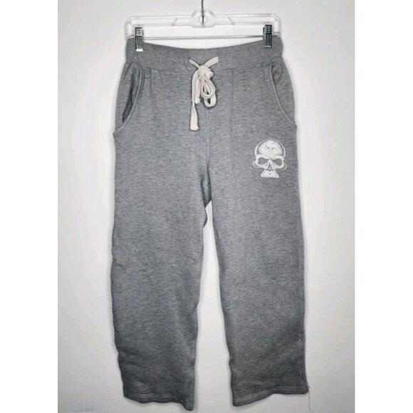 J America Vintage Skull Gray Sweatpants Size S - Picture 1 of 5